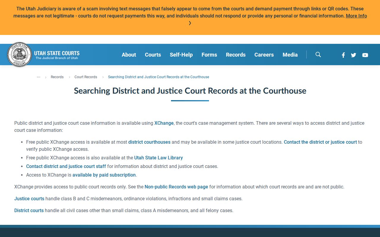 Rich County court record search free public terminal access