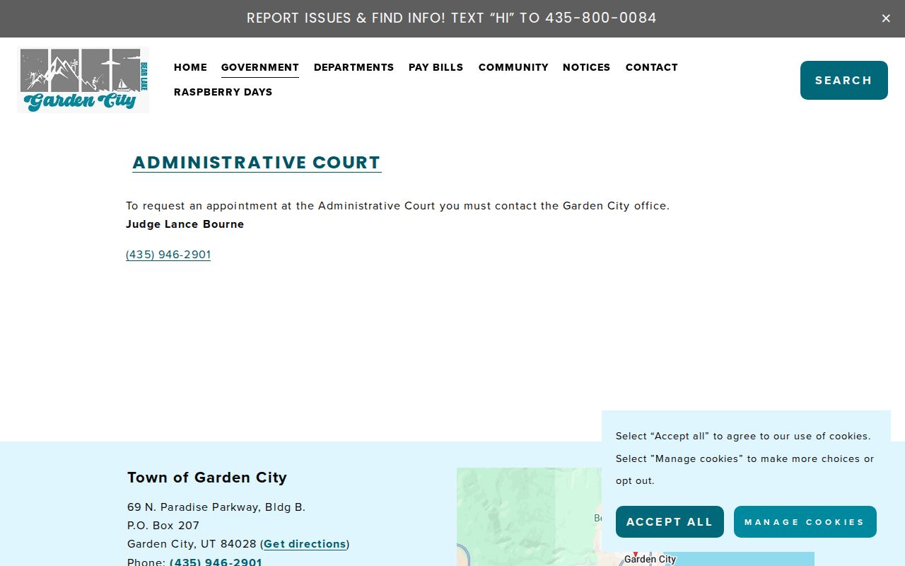 Garden City court docket Administrative Court page