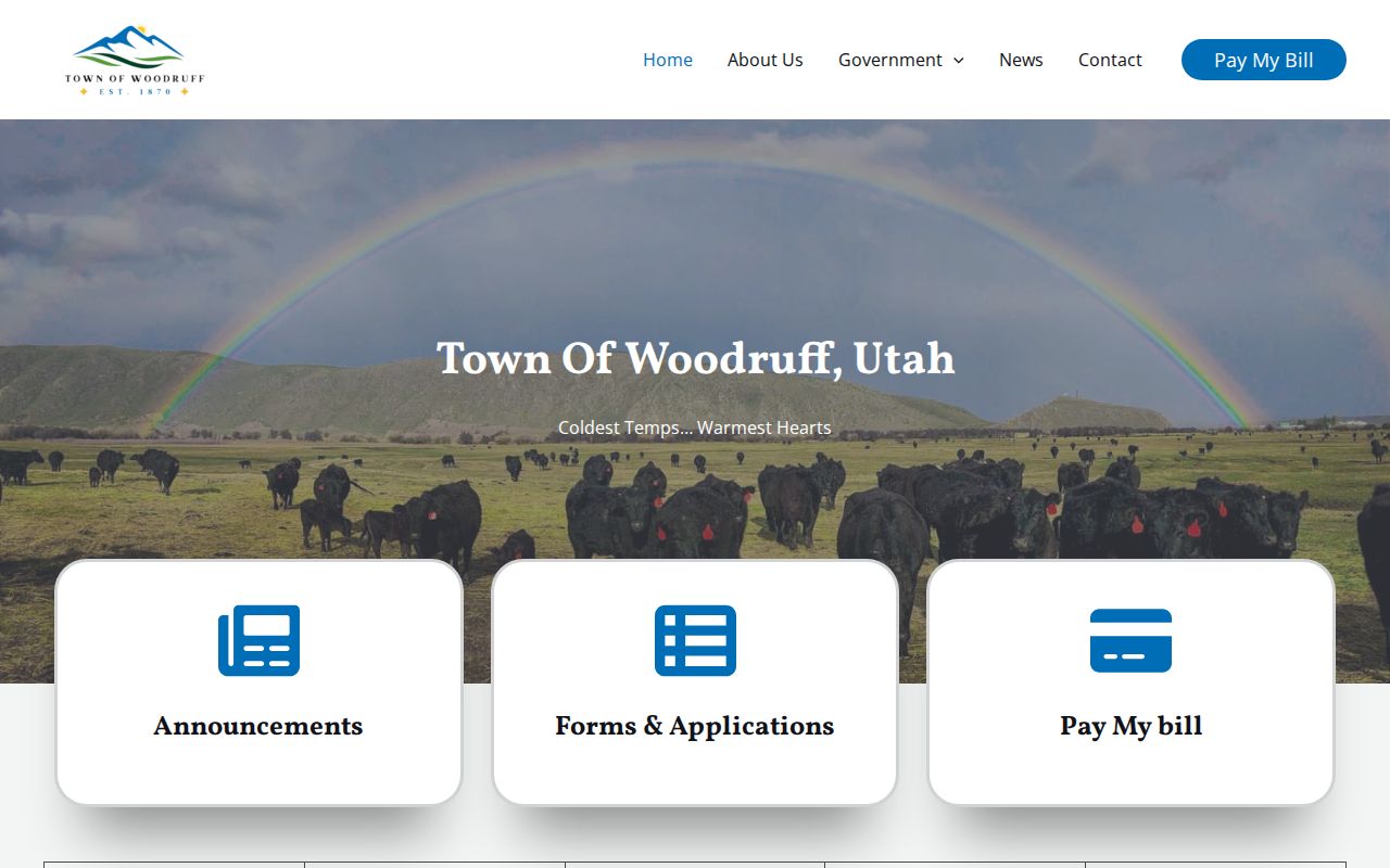 Official Woodruff town website for municipal information distinct from Woodruff court dockets